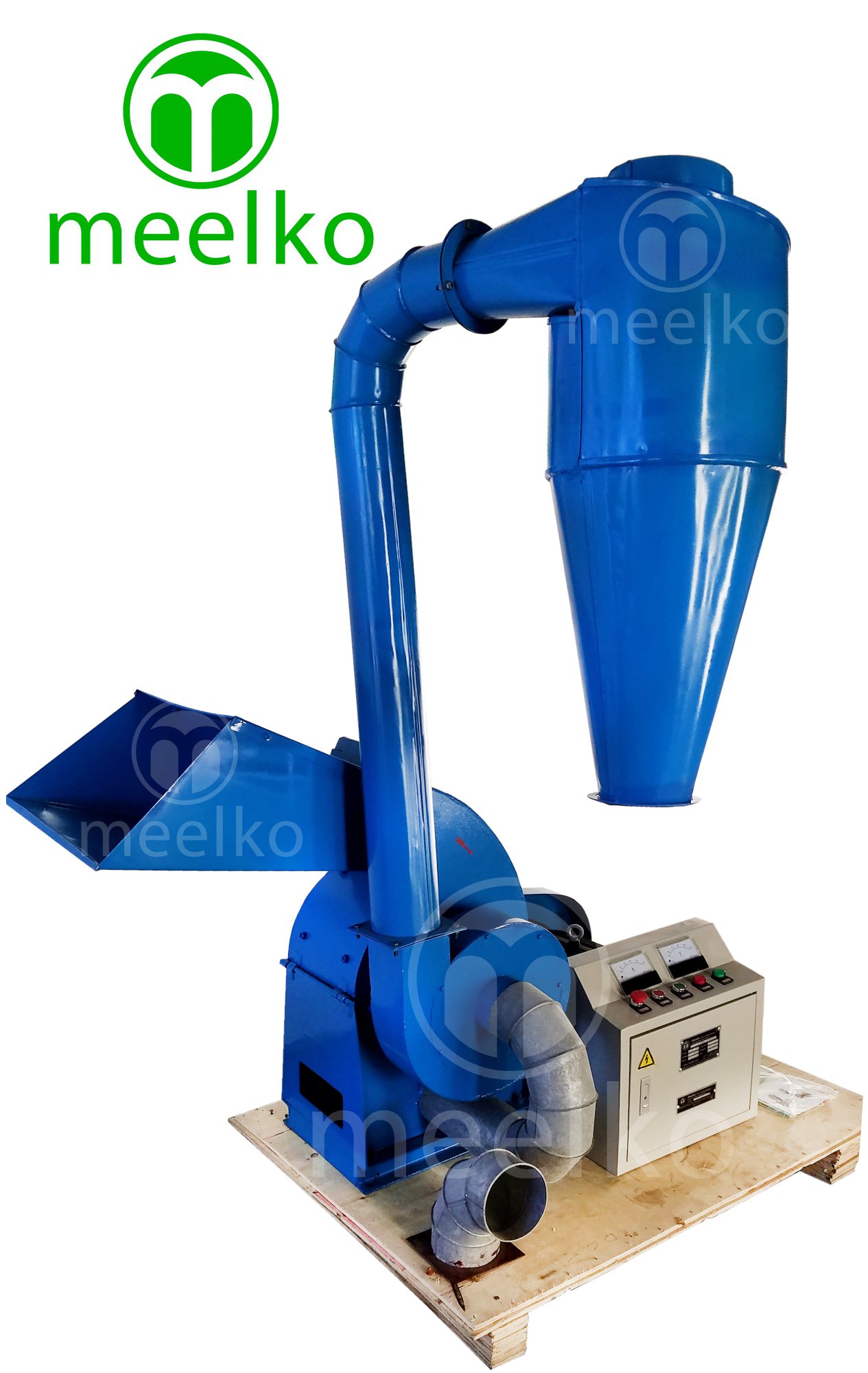 Molino de martillos eléctrico de 22 kW para biomasa – MKH500C-C